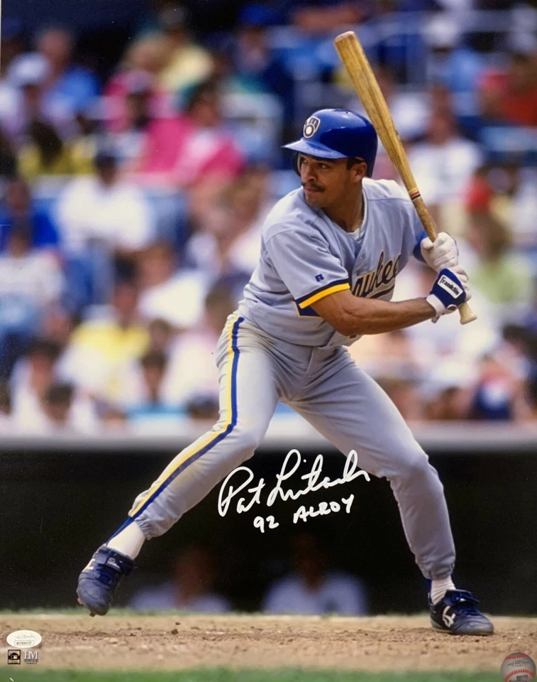 Foto firmada por Brewers Infielder PAT LISTACH 16x20 AUTO #1 con "92 AL ROY" - JSA Foto 1 de 1