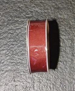 New Stampin Up Cherry Cobbler Burgundy 1" Stitched-Edge Grosgrain Ribbon Retired - Picture 1 of 3