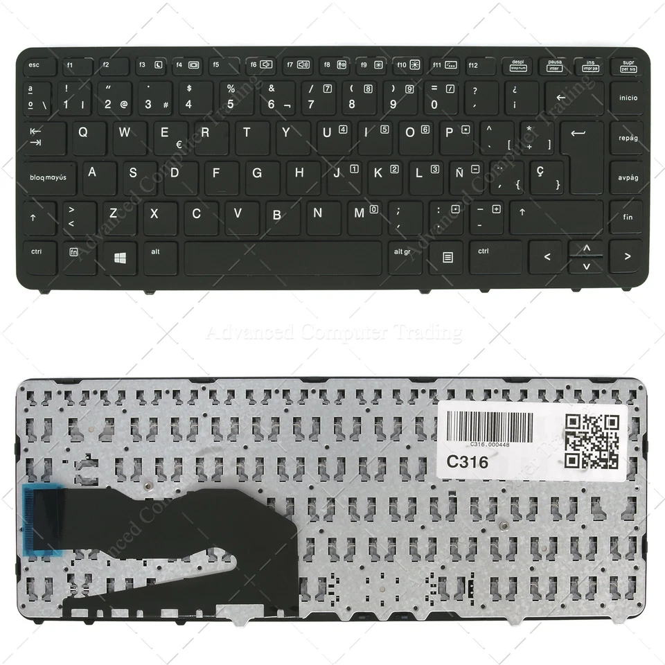 Teclado Español para HP EliteBook 840 G1 850 G1 | 730794-071 Con marco negro