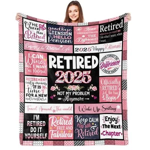 Retirement Gifts for Women Retirement Gifts Blanket Retirement Gift for Woman... - Picture 1 of 6