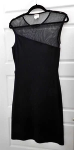 Moschino Jeans Italy Black Sheer Top Sleeveless Stretchy Dress sz 8 - Picture 1 of 4