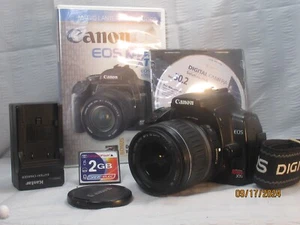 Canon Camera 400D ati Rebel CF card Battery & Charger 18-55MM lens - Picture 1 of 6