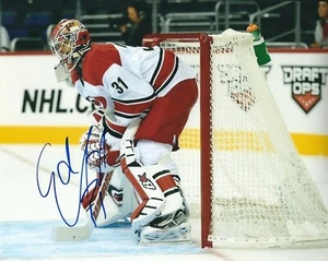 Signed 8x10 EDDIE LACK Carolina Hurricanes Autographed Photo - COA - Picture 1 of 1