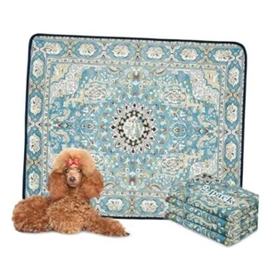  Washable Pee Pads for Dogs, 2 Medallion Blue-Polyester,TPU 36"*41"(Pack of 2) - Picture 1 of 7