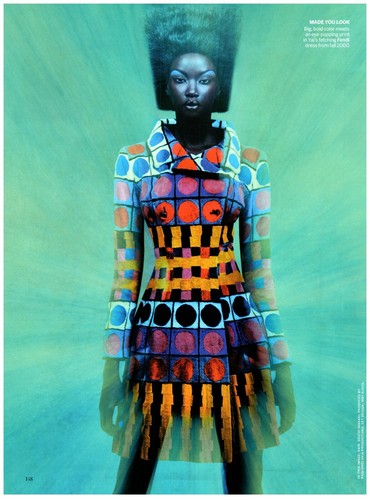 Karl Lagerfeld Iconic Look Fendi Yai B Print Dress Magazine CLIPPING photo