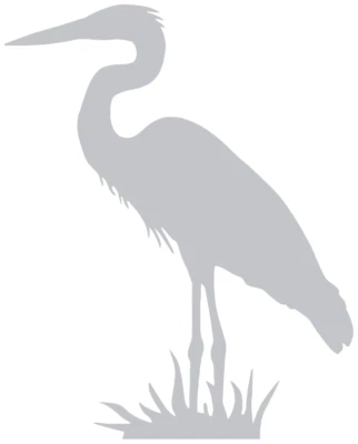 Great Blue Heron Wading Bird Die Cut Vinyl Decal Made in USA - Image 1 of 4