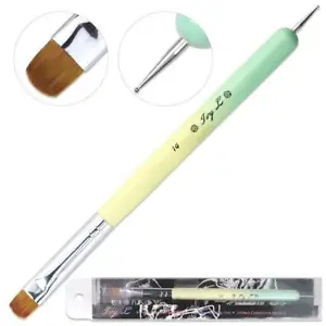 Ivy L French Manicure Gel Brush and Dotting Tool with Wood Handle Size 14 - Picture 1 of 5