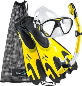 Phantom Aquatics Collection Navigator Mask Fin Snorkel. Snorkeling Set - Picture 1 of 11