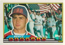 SCOTT SERVAIS HOUSTON ASTROS TEAM U.S.A. OLYMPICS 1989 TOPPS BASEBALL CARD #291
