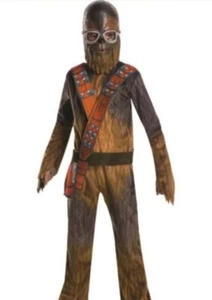 CHEWBACCA Star Wars Halloween Costume Disney jumpsuit mask goggles M 8-10 nwt - Picture 1 of 10