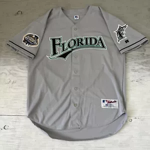 Vintage 90s MLB Russell Athletic Florida Marlins World Series Patch Jersey Sz 44 - Picture 1 of 15