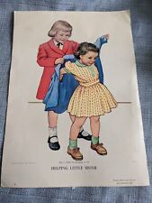 Helping Little Sister 1964 Educational Providence lithograph Bible Lesson USA