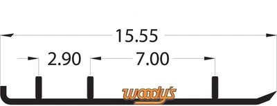 WOODYS POLARIS BARRAS DE DESGASTE VARILLAS RUNNERS EDGE 340 550 TOURING TRAIL TRANSPORT LX Foto 1 de 2