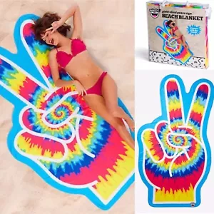🏖️ Riesengroße Peace Zeichen Stranddecke (77 x 42,5 Zoll) 🏖️ - Bild 1 von 4