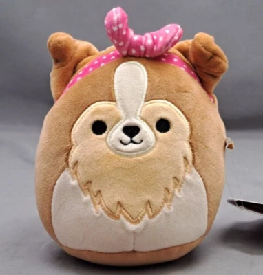Original Squishmallows 5" Andres The Sheltie with Heart Headband - Image 1 of 4