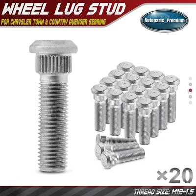 20x Perno de rueda M12-1,5 para Chrysler Town & Country 08-16 Sebring Dodge Ram Foto 1 de 4