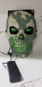 Spirit Halloween Mask Light-Up LED Toxic Zombie Half Mask OS Scary Costume - Picture 1 of 5
