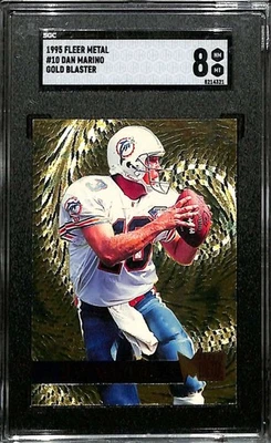 1995 Fleer Metal Dan Marino Gold Blasters #10 SGC 8 Miami Dolphins SE2436 - Imagem 1 de 2