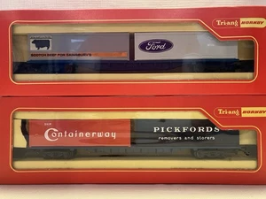 TRIANG HORNBY R634 BR Freightliner Wagon + R719 BR Freightliner Wagon - Imagen 1 de 14