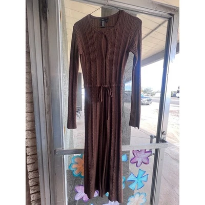 Cárdigan largo suéter vintage Y2K BCBG marrón talla XS Foto 1 de 4