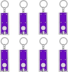 UV Keychain Flashlight, Compact Tiny Led 8PCS-Black Shell, Purple - Picture 1 of 8