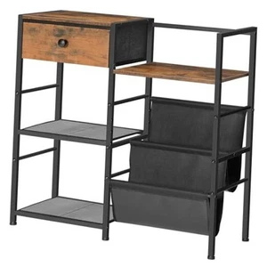 Record Player Stand with Vinyl Storage, 4-Tier Stereo Cabinet, Turntable - Picture 1 of 7