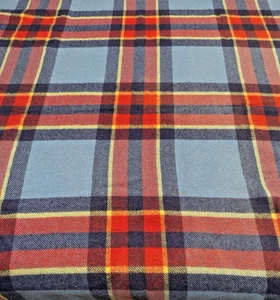 Vintage Troy Robe rot blau kariert Wolle Schoß Stadion Decke Überwurf 48”x40” - Bild 1 von 6