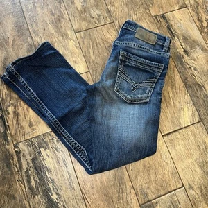 BKE Alec Straight Leg Jeans Mens Sz 28x30 Blue Buckle Denim Stretch Western - Picture 1 of 5