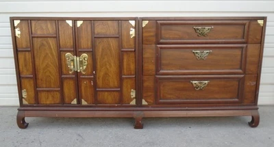 Asian Dresser Thomasville Ming Chow Tansu Server Buffet Sideboard 2 Bachelors - Image 1 of 4