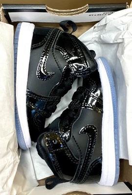 Jordan 1 Mid SE (TD) Size 4C Black~Dark Concord-White Space Jam  - Изображение 1 из 4