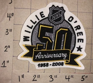 BOSTON BRUINS WILLIE O'REE GEDENKEN 50 JAHRE NHL HOCKEY EMBLEM PATCH - Bild 1 von 1