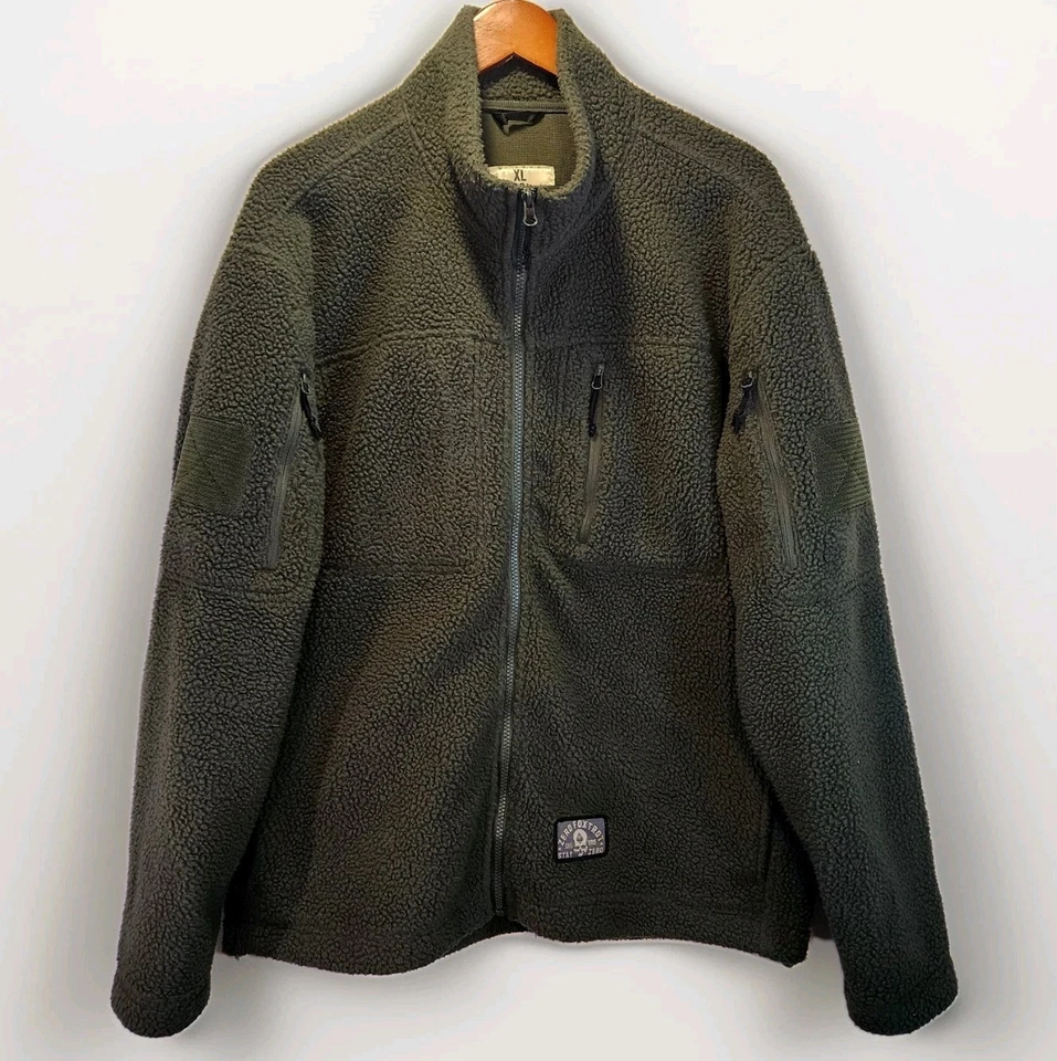 Chaqueta polar Zero Foxtrot para hombre XL verde cremallera completa militar táctica utilidad Foto 1 de 4