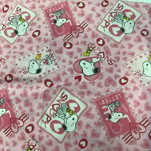 Snoopy and Woodstock valentine cotton fabric 1 yard - Picture 1 of 1