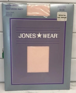 De Colección Jones Wear Pantimedias Lycra Transparente Reforzado Panty Rosa Champagne Talla Mediana/Alta - Imagen 1 de 4