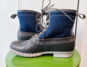 L.L. Bean 8" Bean Boots Lammfell gefüttert Herren Größe 11M isoliert Schnürung Ente - Bild 1 von 18