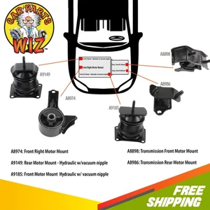 Engine NEW Motor & Trans Mount Kit Fits 98-03 Acura Honda TL 3.0L J30A1 J32A1 - Picture 1 of 4