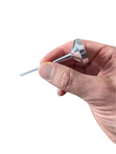 1 x kleiner silberner Metall verlängerter Trichter ~ Munddurchmesser 2,4 cm - Bild 1 von 4