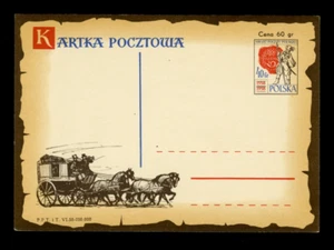 Poland 1958 Postal Card 400th Anniversary Of The Polish Postal Service 2 - Picture 1 of 2