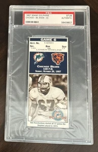 1997 Chicago Bears 36 vs Miami Dolphins 33 PSA Ticket Stub- Marino & Kramer 2 TD - Picture 1 of 3