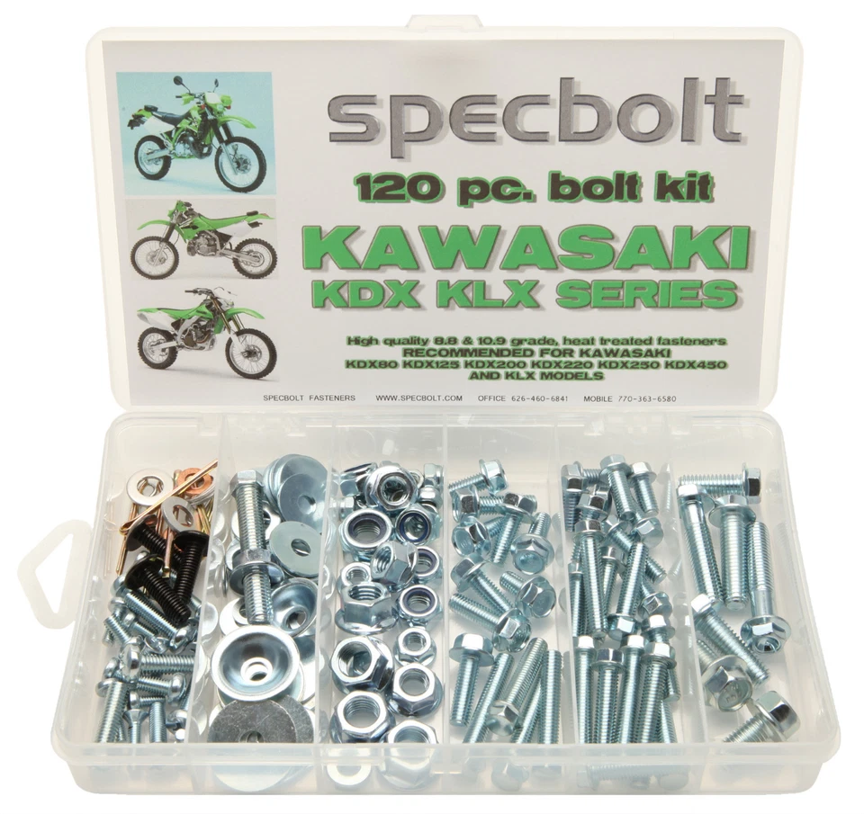 KAWASAKI KDX Bolt Kit 175 200 220 225 250 enduro motorcycle Specbolt 120 piece  - Image 1 of 1