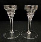 Pair of Belfor Crystal Bohemian Exquisite Candle Holders 5"