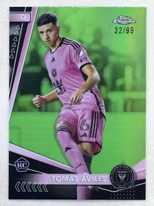 Tomas Aviles 2024 Topps Chrome MLS Neon Green Refractor RC /99 #144 Inter Miami - Picture 1 of 2