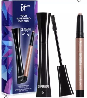 2pc IT Cosmetics Superhero Mascara & Superhero No-Tug Shadow Stick in Silk Armou - Image 1 of 4