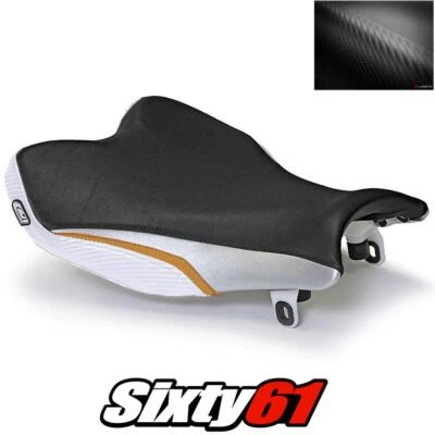 GSXR 1000 座套 2009 - 2014 2015 2016 铃木前黑色金色 Luimoto 碳纤维 — 第 1/3 张图片