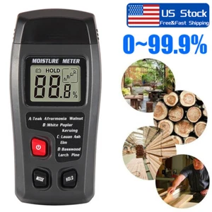 Digital LCD Wood Moisture Meter Detector Tester Humidity 0-99.9% Hygrometer Test - Picture 1 of 12