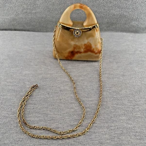 Y & S - Original Lucite Marbled Purse Clutch w/ Gold Chain PU3 - Picture 1 of 15