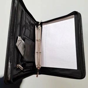 A4 Portfolio Genuine Italian Leather Business Planner Organizer Folder Binder UK - Picture 1 of 8