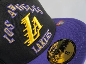 Los Angeles Lakers 2023 City Edition New Era 59FIFTY Fitted Cap sz 8 hat connect - Picture 1 of 9