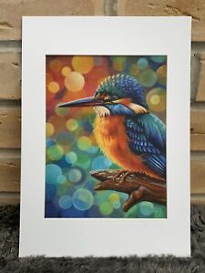 “King Of Colour” Original Watercolour Painting Of A Kingfisher By Claire Murray