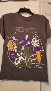 The Who Band Graphic T Shirt Mens Small Short Sleeve Gray North American Tour - Picture 1 of 8